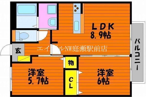 リーフミナンの物件間取画像